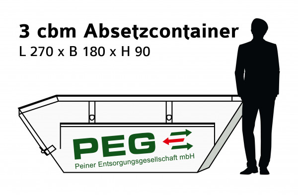 3 m³ Abrollcontainer (Sperrmüll)